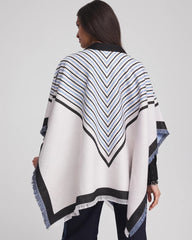 Chico's | Woven Reversible Ruana/ Passport Blue