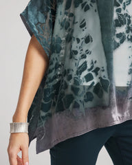 Chico's | Velvet Burnout Passion Poncho/ Striking Teal