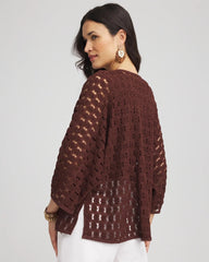 Chico's | Short Woven Kimono/ Cacao