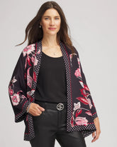 Chico's | Short Floral Kimono/ Black