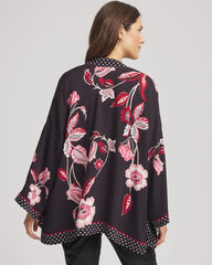 Chico's | Short Floral Kimono/ Black