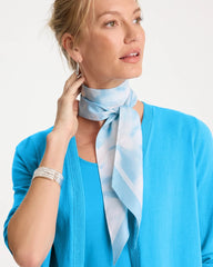 Chico's | Palm Tie-Dye Skinny Scarf/ Alabaster