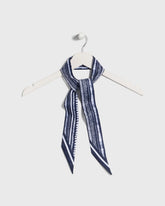 Chico's | Printed Skinny Scarf/ Navy
