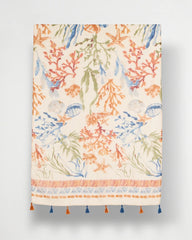 Chico's | Sea Life Tassel Oblong Scarf/ Olive