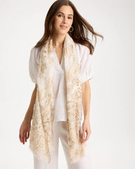 Chico's | Foiled Oblong Scarf/ Neutral