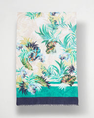 Chico's | Printed Oblong Scarf/ Topanga Green