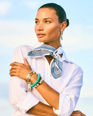 Chico's | Beach Square Scarf/ Passport Blue