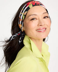 Chico's | Tropical Square Scarf/ Black
