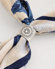 Chico's | Medallion Motif Scarf Ring/ Silver