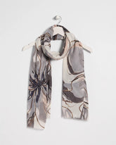 Chico's | Foiled Floral Oblong Scarf/ Neutral