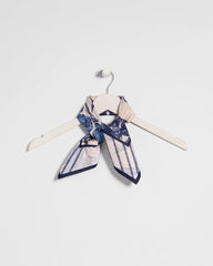 Chico's | Striped Floral Square Scarf/ Pale Sand