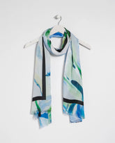 Chico's | Blooming Brush Oblong Scarf/ Amparo Blue