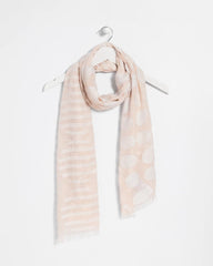 Chico's | Neutral Polka Dot Oblong Scarf/ Neutral