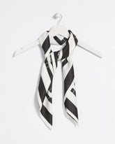Chico's | Graphic Stitch Square Scarf/ Black