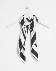 Chico's | Graphic Stitch Square Scarf/ Black
