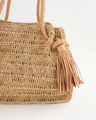 Chico's | Chico's x Romi Boho 4-Tassel Tote/ Natural