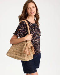 Chico's | Chico's x Romi Boho 4-Tassel Tote/ Natural