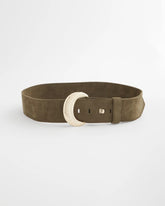 Chico's | Green Faux Suede Sash Belt/ Green