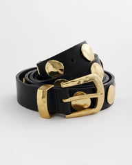 Chico's | Studded Faux Leather Trouser Belt/ Black