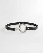 Chico's | Silver Toggle Trouser Belt/ Black/Silver