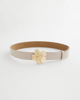 Chico's | Floral Buckle Trouser Belt/ Neutral