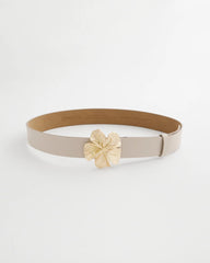 Chico's | Floral Buckle Trouser Belt/ Neutral