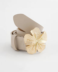 Chico's | Floral Buckle Trouser Belt/ Neutral