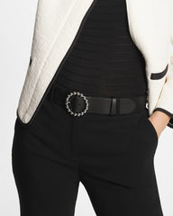 Chico's | Silver Dot Trouser Belt/ Black/Silver