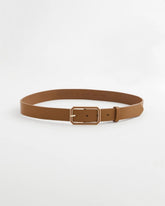Chico's | Cognac Enamel Buckle Trouser Belt/ Brown