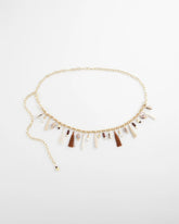 Chico's | Novelty Beaded Chain Belt/ Natural