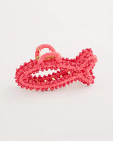 Chico's | Coral Fish Raffia Hair Clip/ Coral