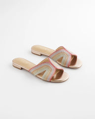 Chico's | Palma Slide Sandals/ Metallic Multi