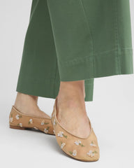 Chico's | Orchid Embroidered Ballet Flats/ Natural