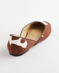 Chico's | Sophie Pony Haircalf Leather Flats/ Neutral
