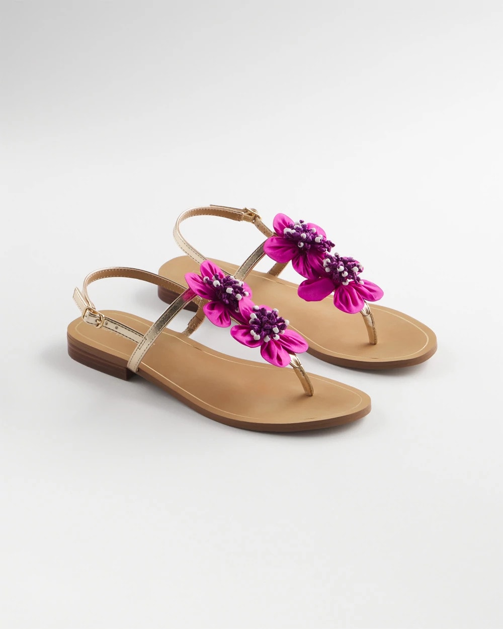 Chico's | Sunset Flower Sandal/ Pink