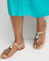 Chico's | Beach Parrot T-Strap Sandals/ Multi