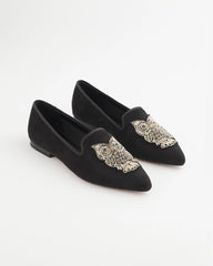 Chico's | Black Microsuede Loafers/ Black
