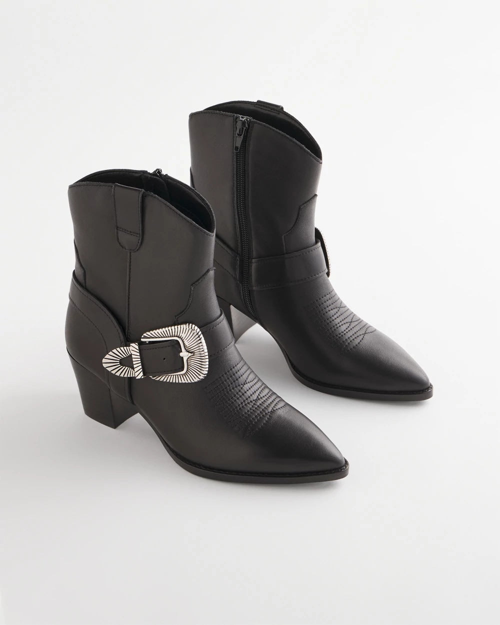 Chico's | Kris Western Buckle Boots/ Black