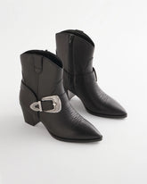 Chico's | Kris Western Buckle Boots/ Black