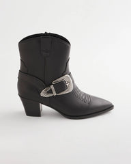 Chico's | Kris Western Buckle Boots/ Black