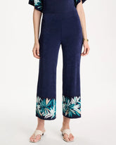 Chico's | Travelers™ Palm Border Crop Pant/ Kings Navy