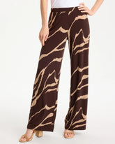 Chico's | Travelers™ Zebra Knit Wide-Leg Pants/ Cocoa Bean