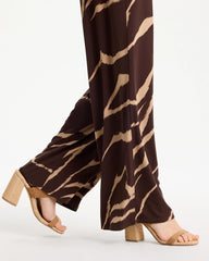 Chico's | Travelers™ Zebra Knit Wide-Leg Pants/ Cocoa Bean