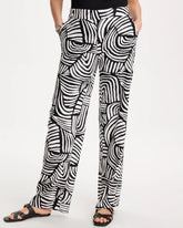 Chico's | Geo Pull-On Wide-Leg Linen Pants/ Alabaster