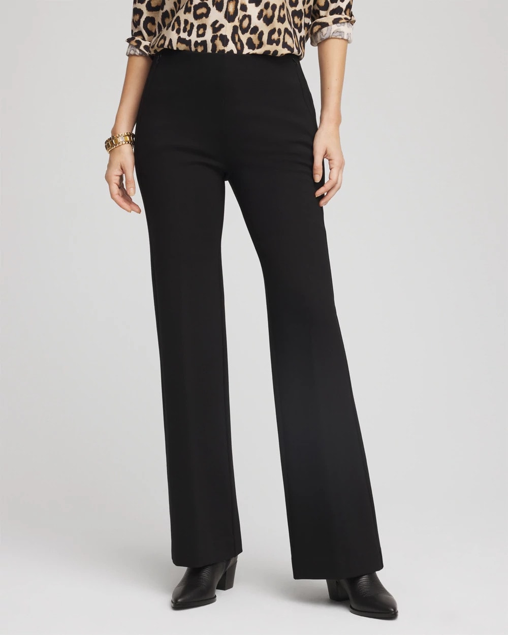 Chico's | Juliet Wide Full Length Pant/ Black