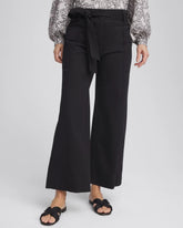 Chico's | Belted Twill Utility Cropped Pants/ Black