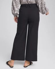 Chico's | Belted Twill Utility Cropped Pants/ Black