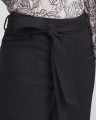 Chico's | Belted Twill Utility Cropped Pants/ Black