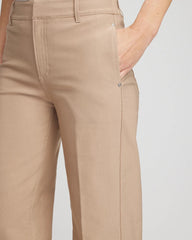 Chico's | Petite Cotton Straight-Leg Trousers/ Cattail Brown