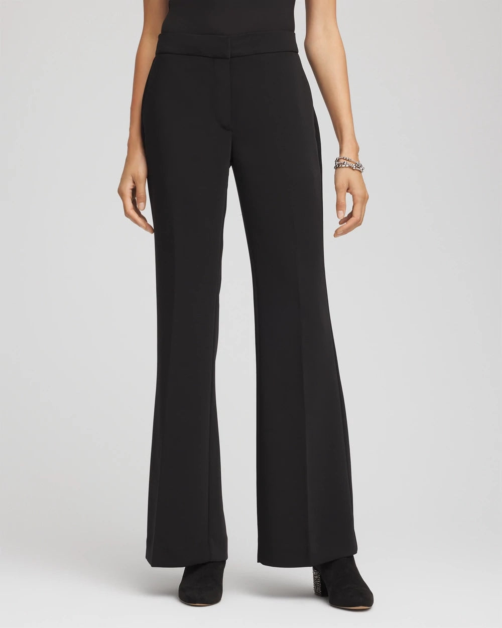 Chico's | Crepe Flared Trouser Pants/ Black